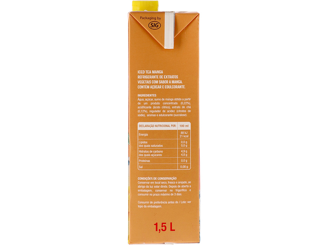 ICED TEA AUCHAN MANGA BRICK 1.5L