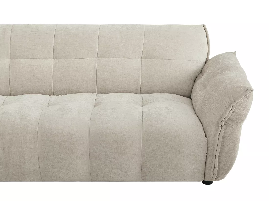 Canapé 3 places et 2 places en tissu chiné beige NAPIZO