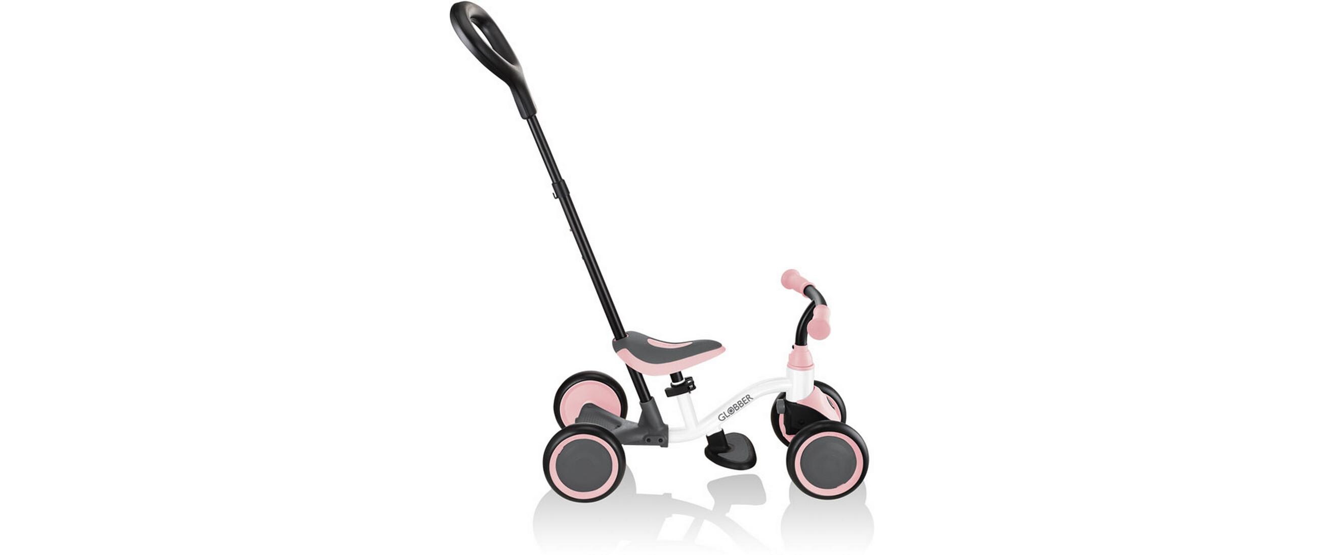Kinder-Laufrad Learning Bike 3in1 Pink / WeissLernfahrrad mit 4 verschiedenen Lenkmodi