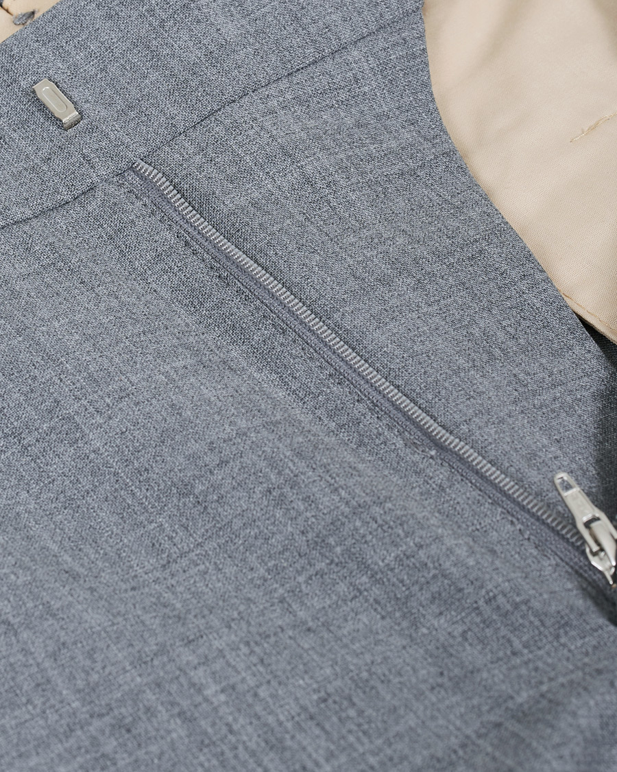 NN07 Theo Wool Trousers Grey Melange