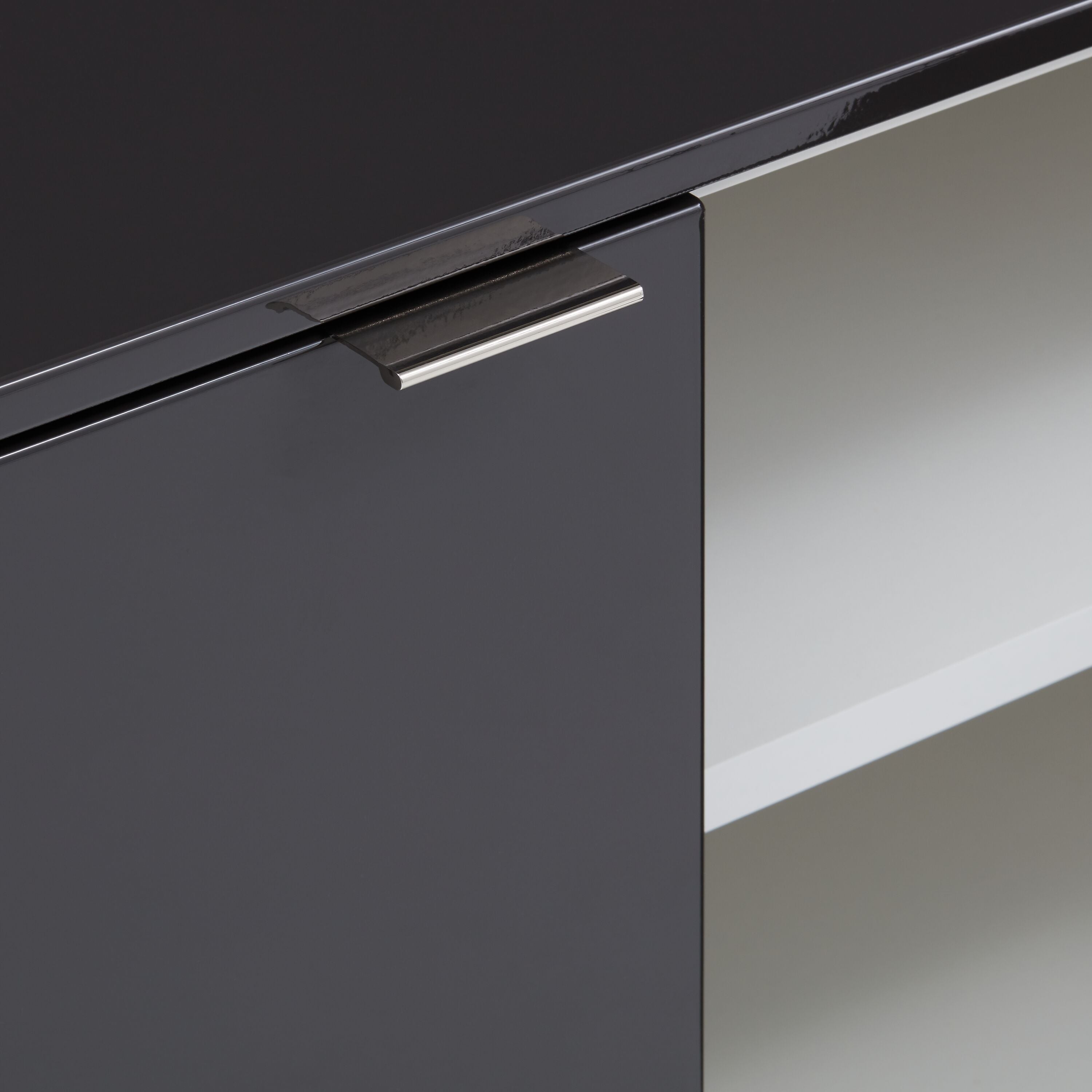 TILL Sideboard - Schwarzgrau / B: 168.0 cm x T: 41.0 cm x H: 77.1 cm
