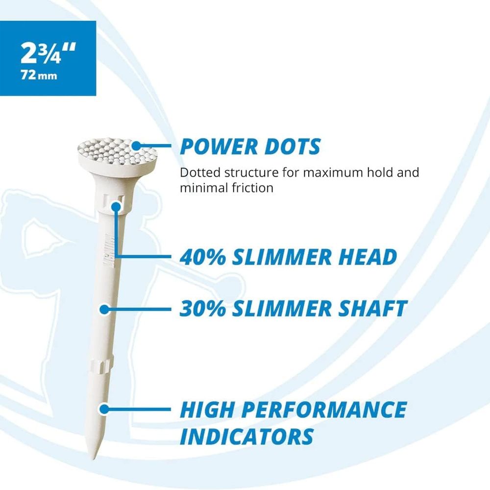 Plastpegger Sports 72mm 12pk Hvit