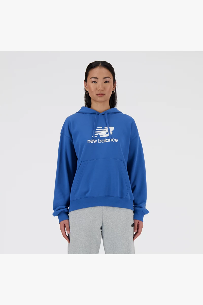 New Balance Sport Essentials French Terry Stacked Logo Damen Hoodie