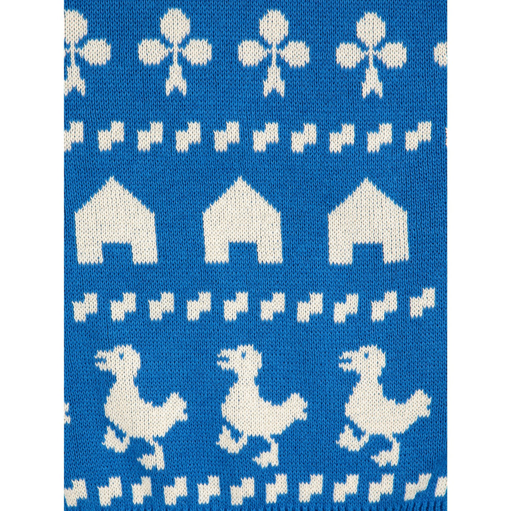 Køb Bobo Choses Blue Farm Jacquard Jumper