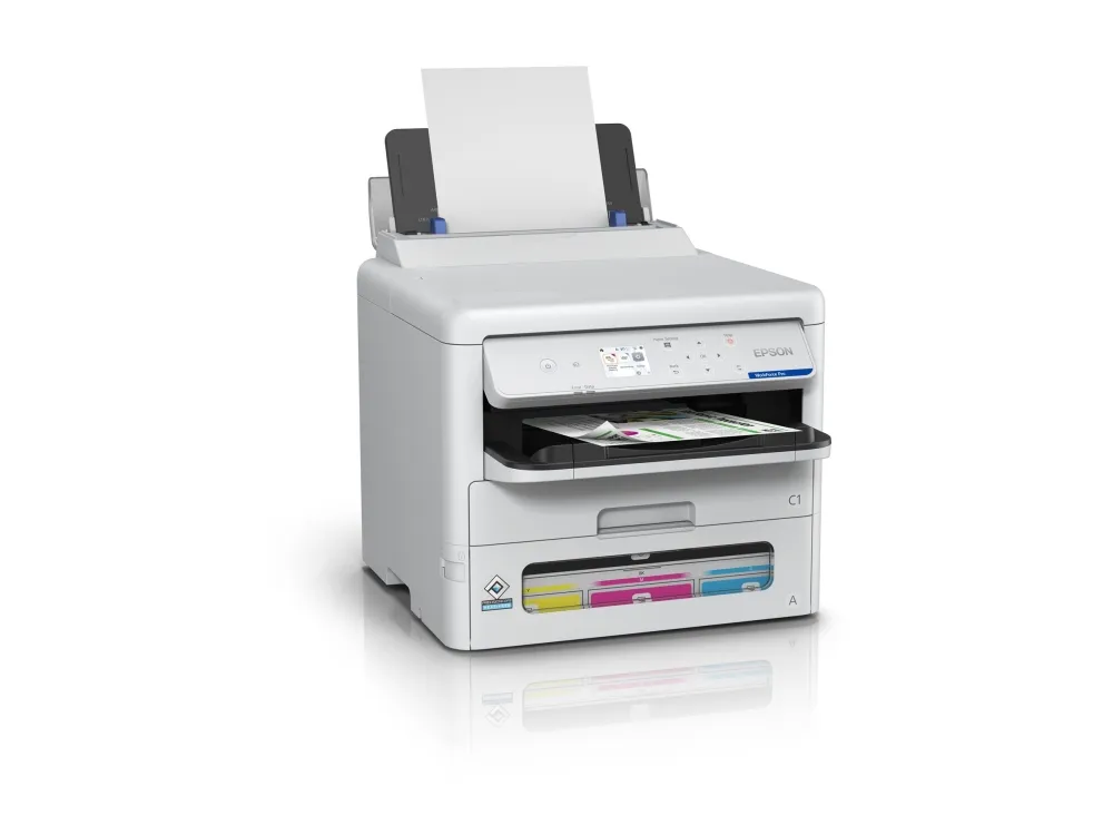 Epson WorkForce Pro EP-C800RDW - Printer - farve - Duplex - blækprinter - A4/Legal - 4800 x 1200 dpi - op til 25 spm (mono) / op til 25 spm (farve) - kapacitet: 330 ark - USB 2.0, Gigabit LAN, Wi-Fi(ac)