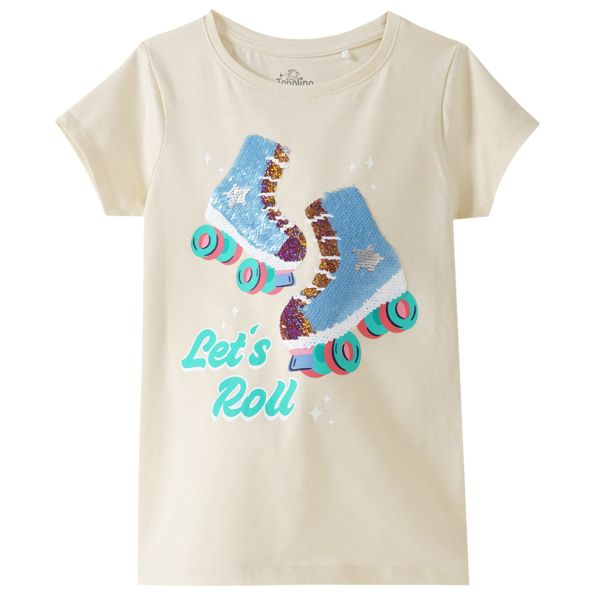 Topolino Mädchen T-Shirt mit Wendepailletten creme