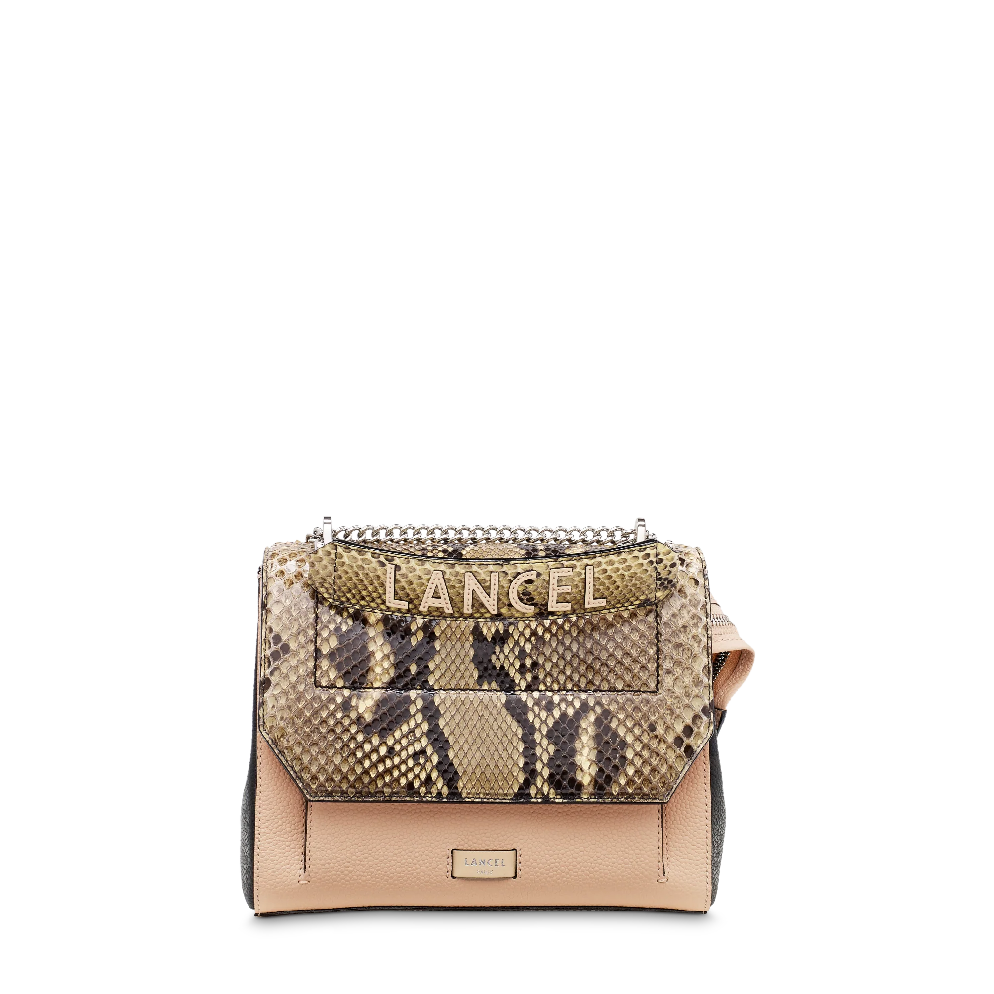 Sac rabat avec poignée  Ninon de Lancel-Pollen/Nude/Noir