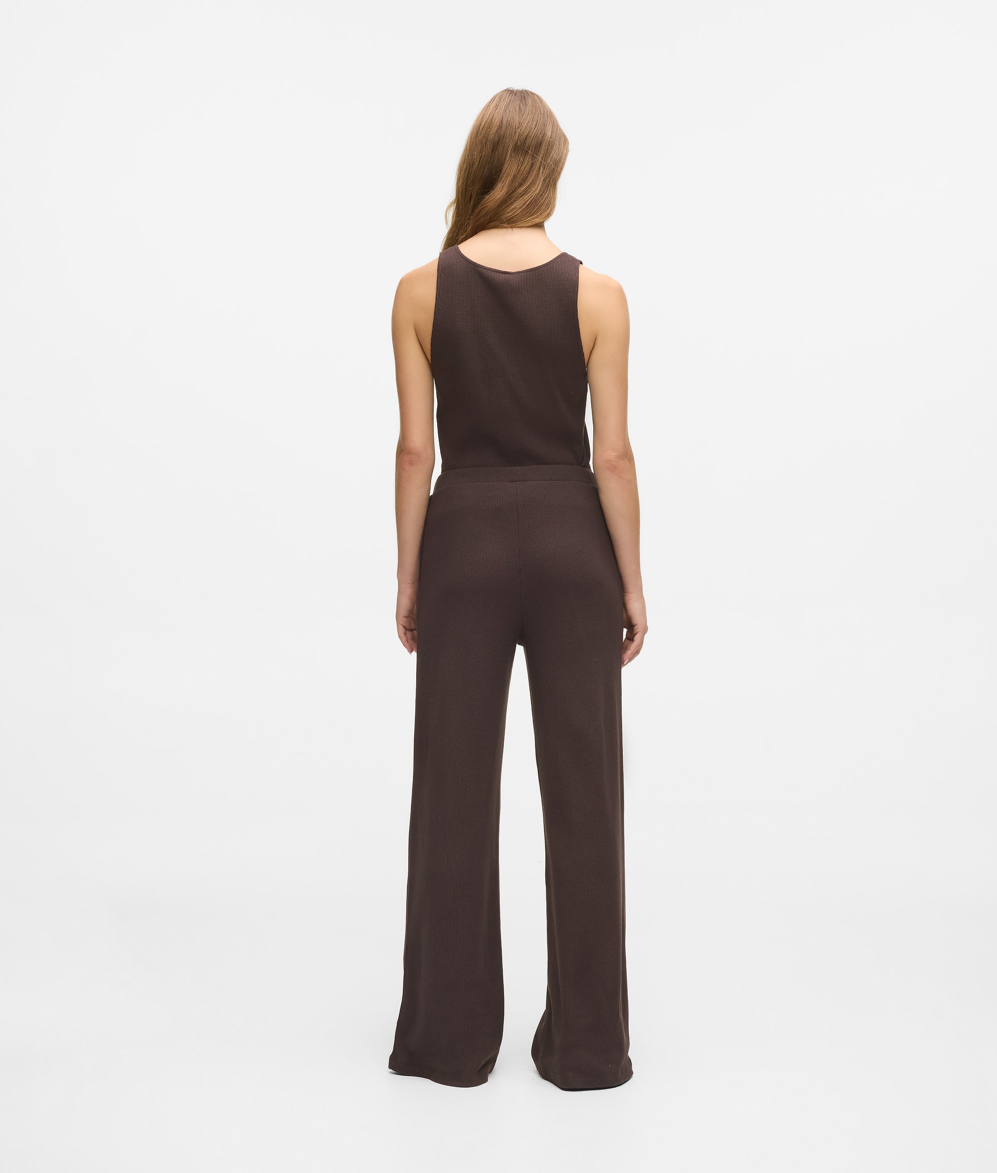 Waffle loungewear broek