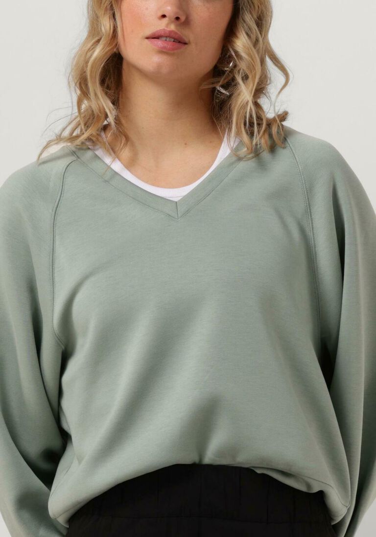 MSCH COPENHAGEN groene msch copenhagen sweater mschnelina ima q raglan v sweatershirt