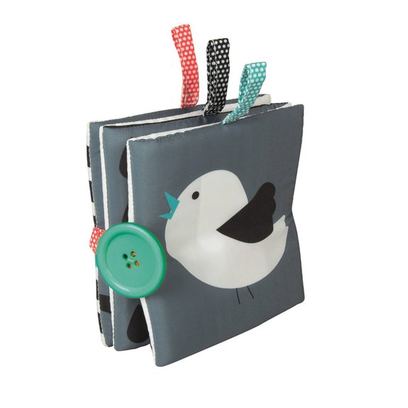 Livre en tissu noir et blanc