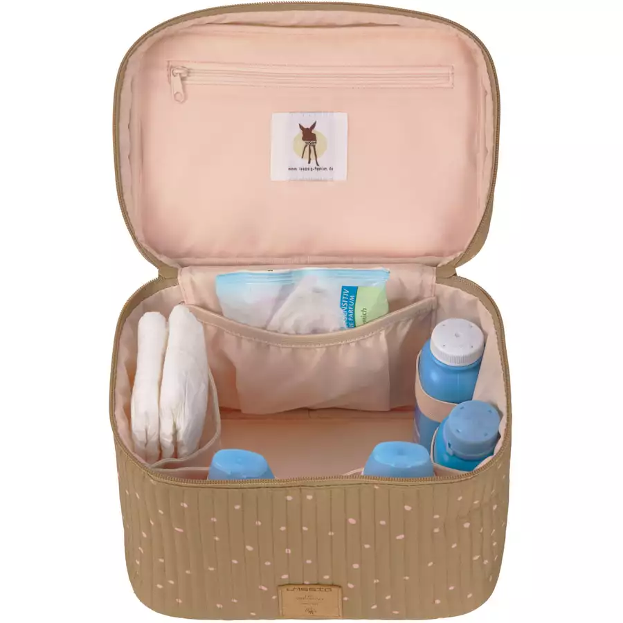 LÄSSIG Wickeltisch Organizer Nursery Caddy To Go Dots curry