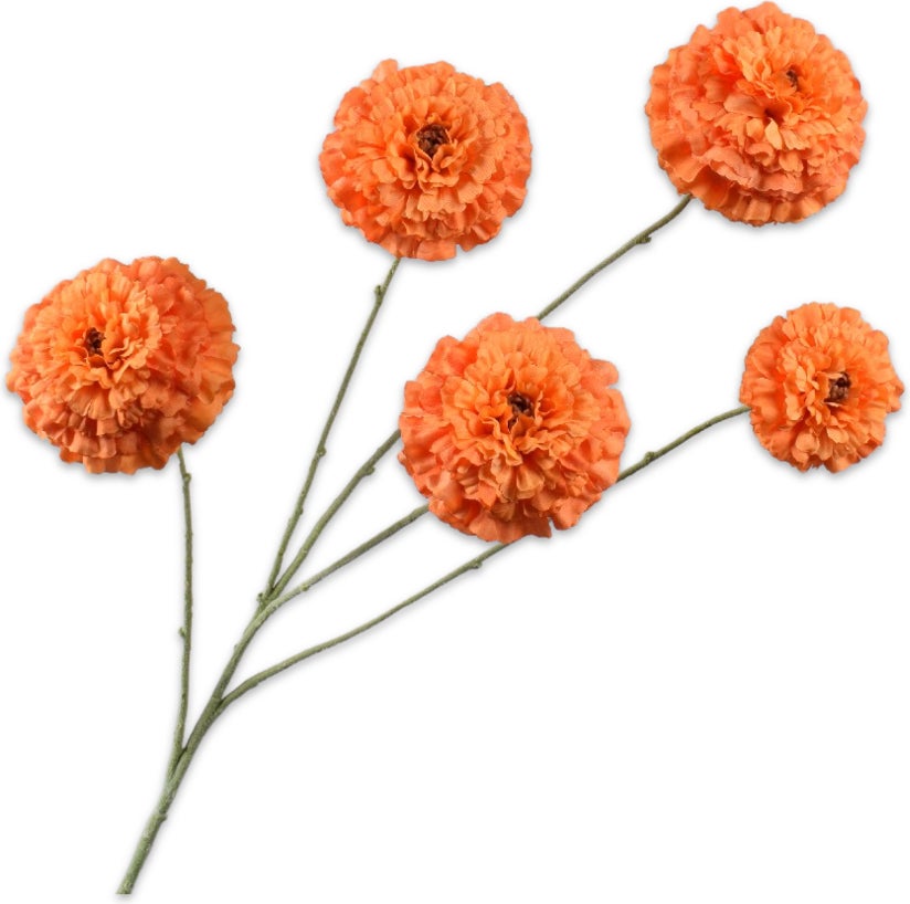 Silk-Ka kunstbloem Afrikaantje oranje 91 cm