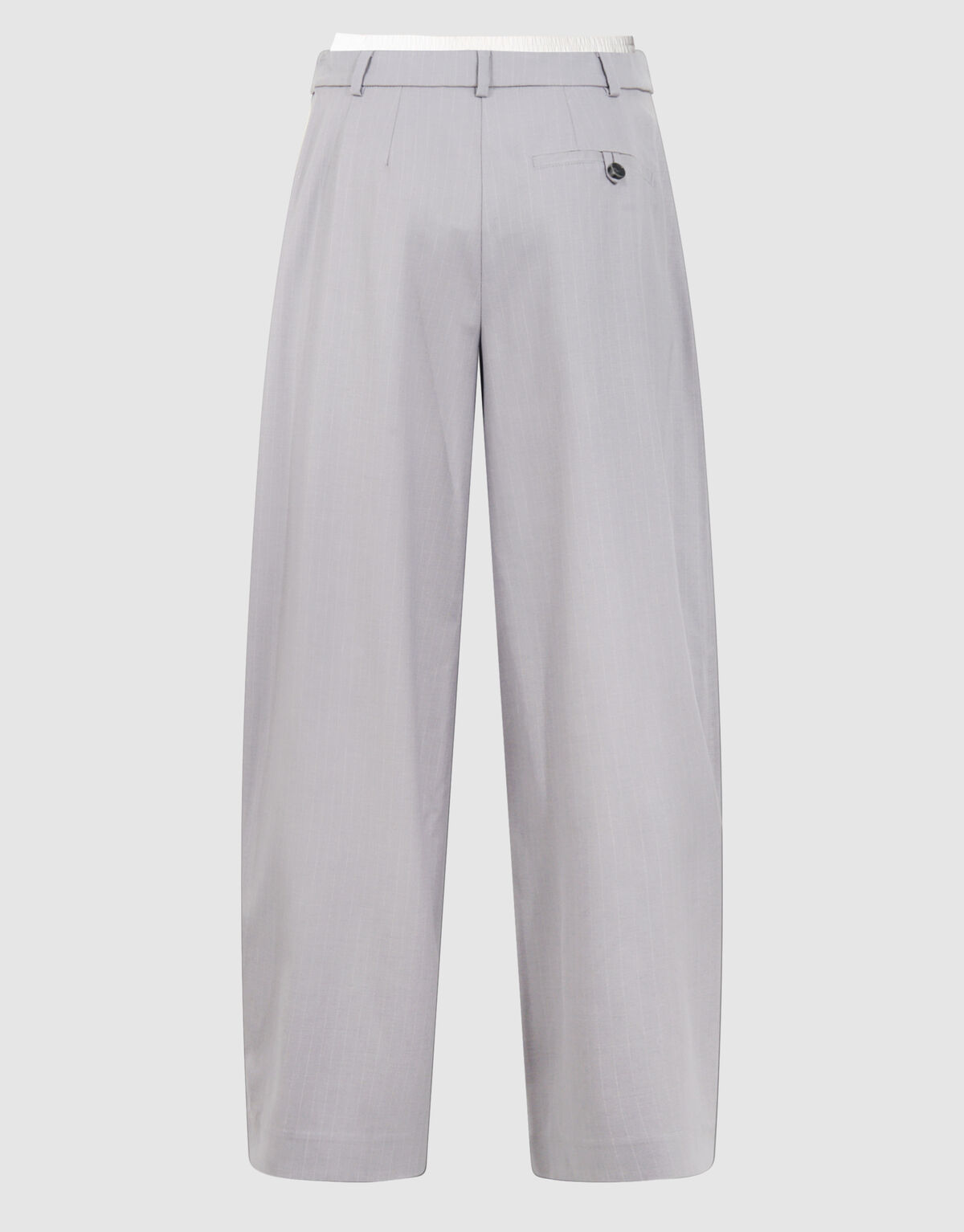 Pinstripe Barrel Fit Pantalon Lichtgrijs