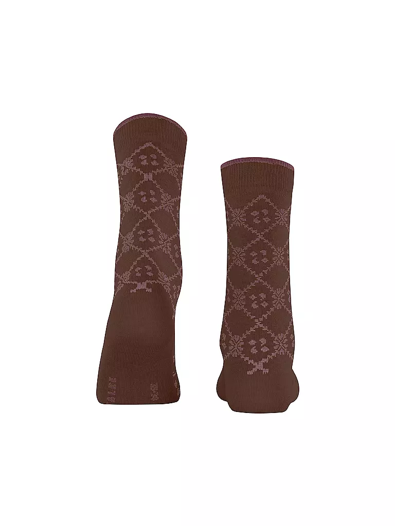 FALKE Socken RETRO SENSATION cinnamon dunkelrot