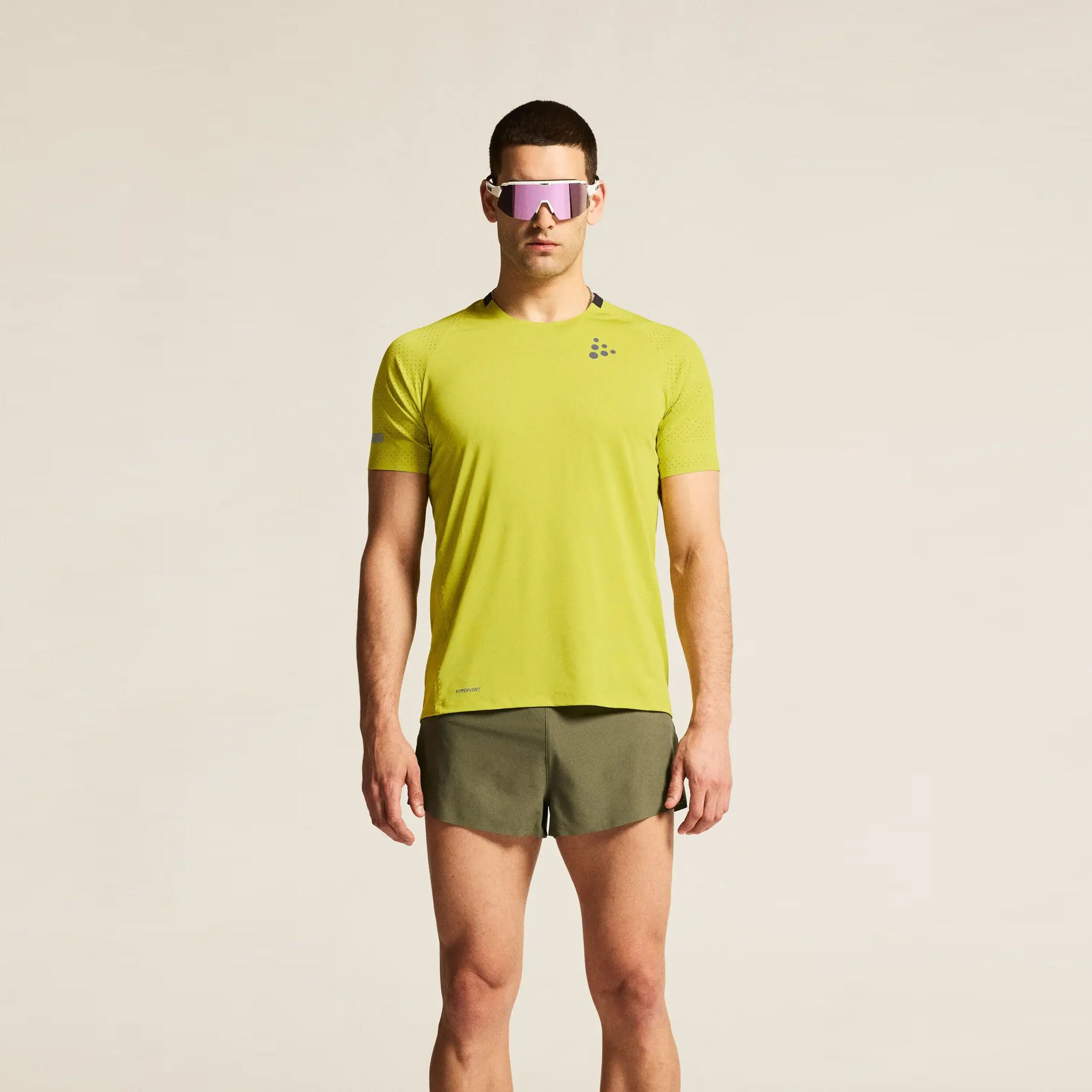Craft Pro Hypervent Tee Maillot De Course Hommes - Vert