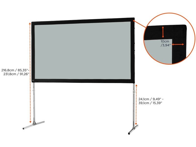 Celexon Mobile Leinwand Expert, Rückprojektion 305x172cm 16 Faltrahmen Leinwand Mobil Expert 305 x 172cm, Rückprojektion