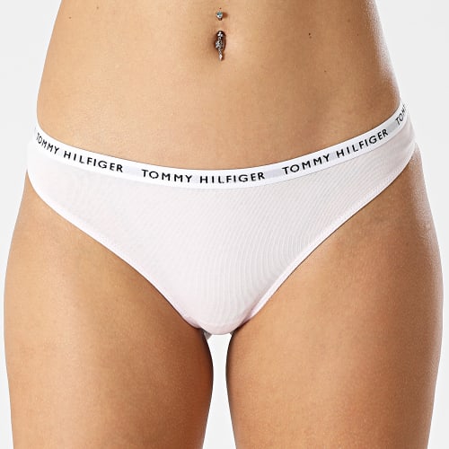 Lot De 3 String Femme 4558 Noir Blanc Rose