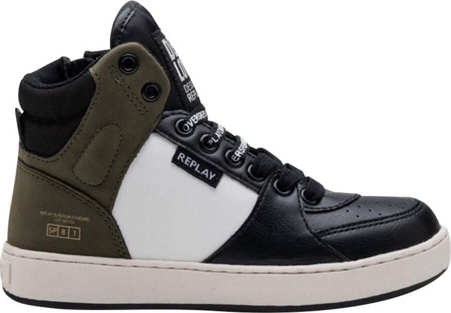 Replay Cobra 6 sneakers zwart groen Mesh Logo 38