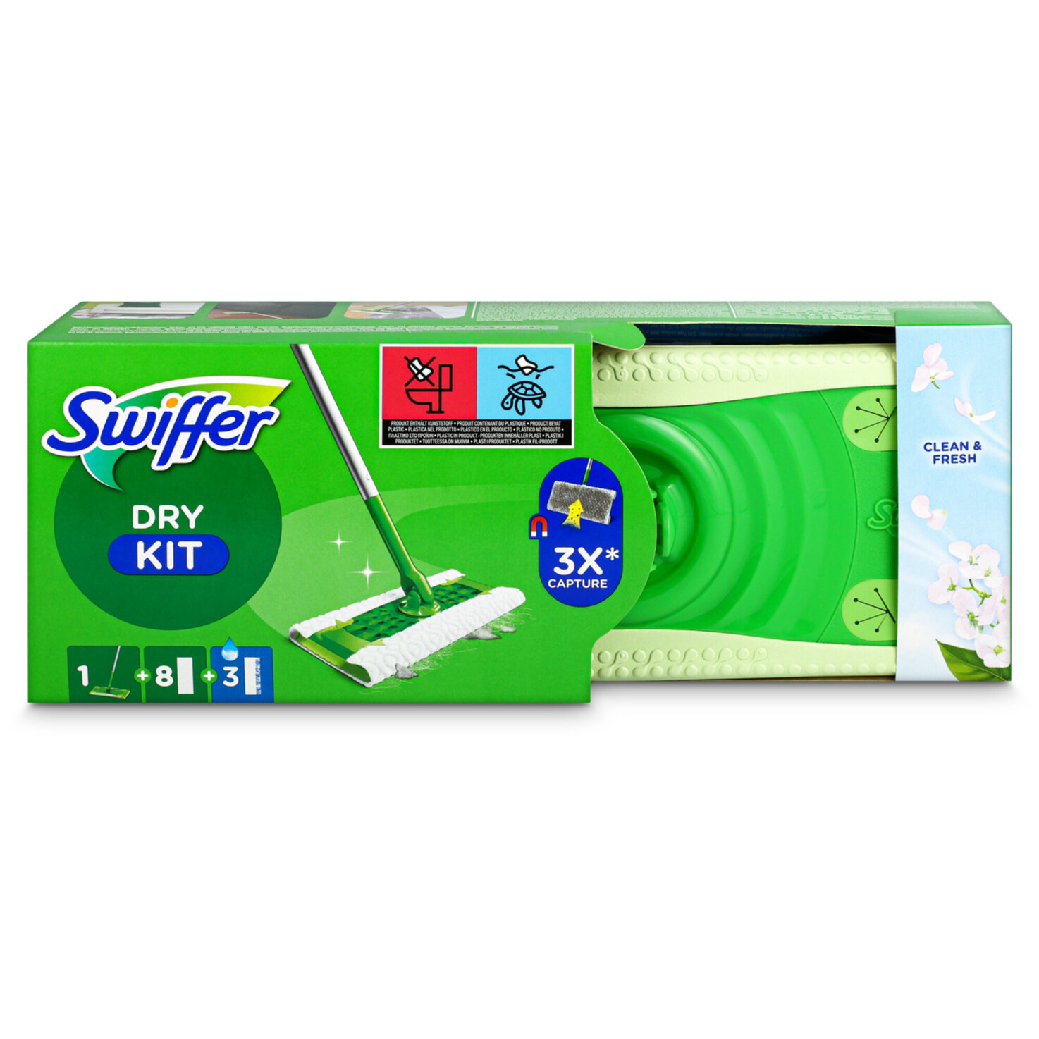 Swiffer Reinigungskit Komplett 8 Trockentücher & 3 Wischer