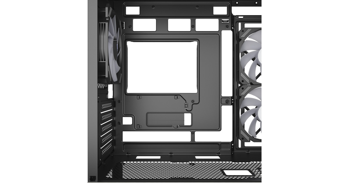 SharkoonMK7 ARGB mini tower behuizing  (Zwart | 2x USB-A | 1x USB-C | RGB | Tempered Glass)