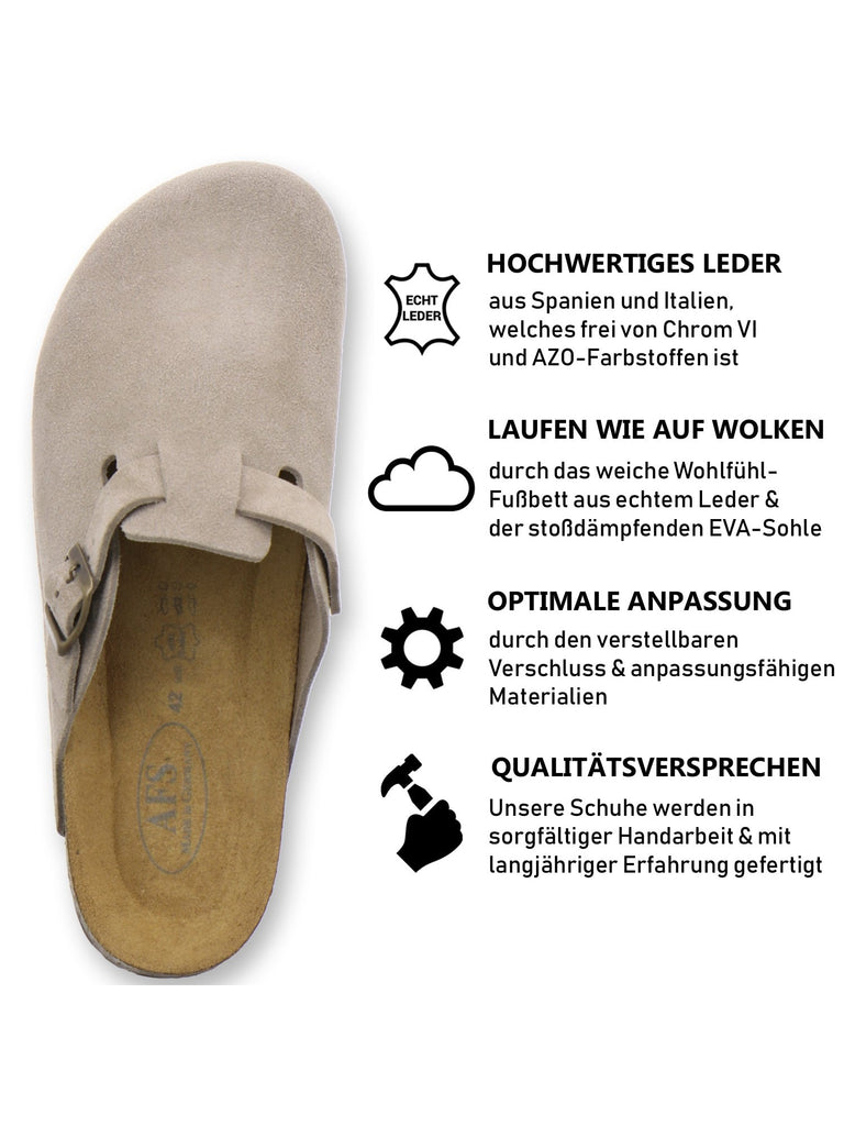 Clogs Herren Leder quarz