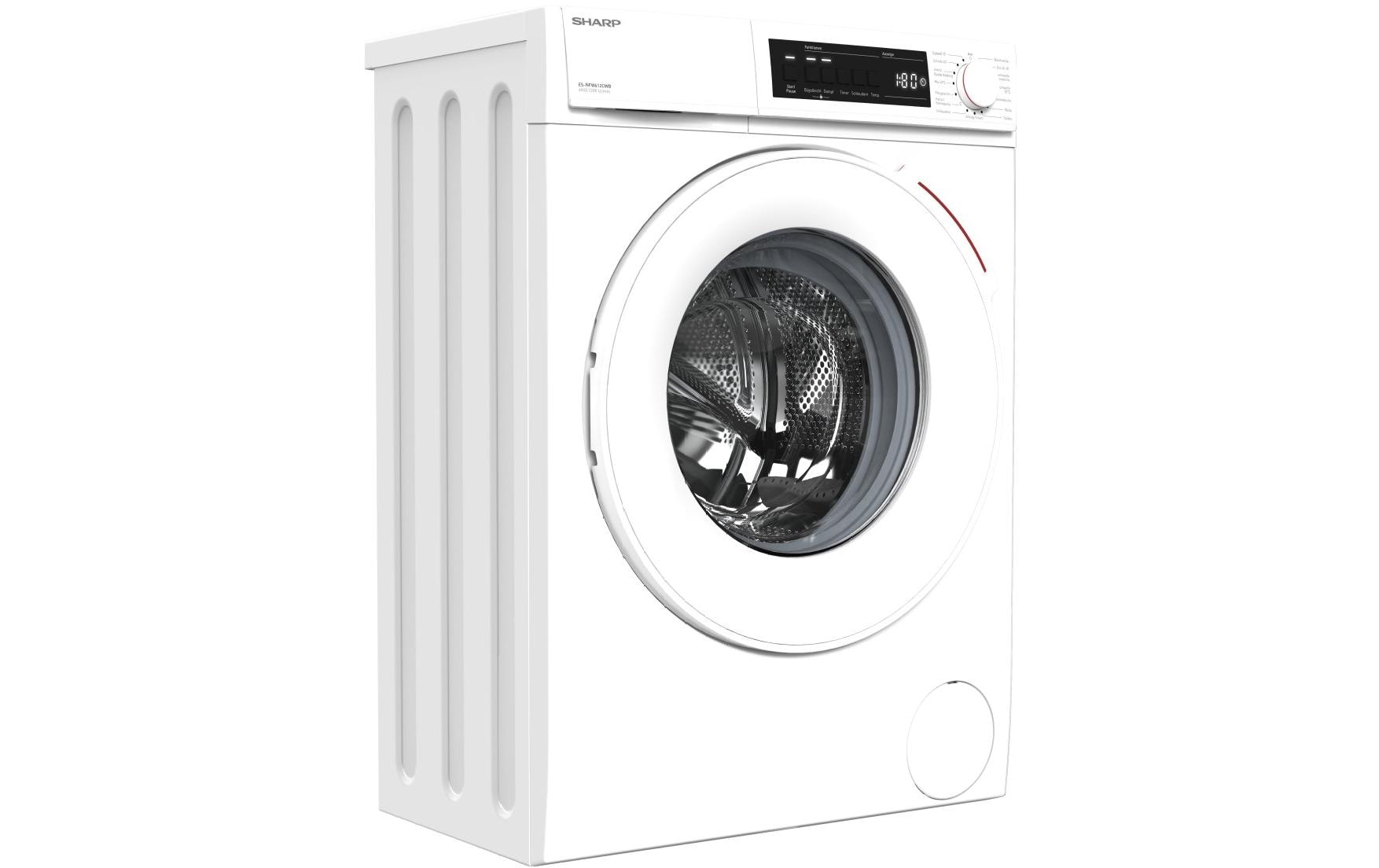 Waschmaschine ES-NFW612CWB-DE Links<br>Frontlader mit 6 kg Ladekapazität