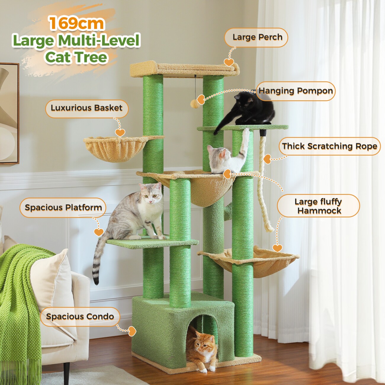 Pawz Road Kratzbaum Grosse Katzen stabil