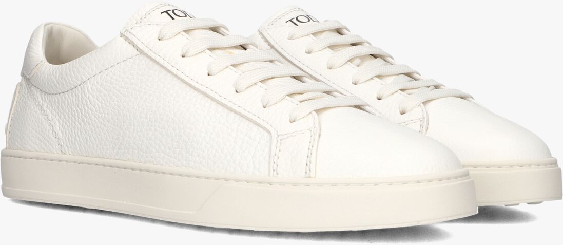 witte tod's lage sneakers allacciata cassetta 04l