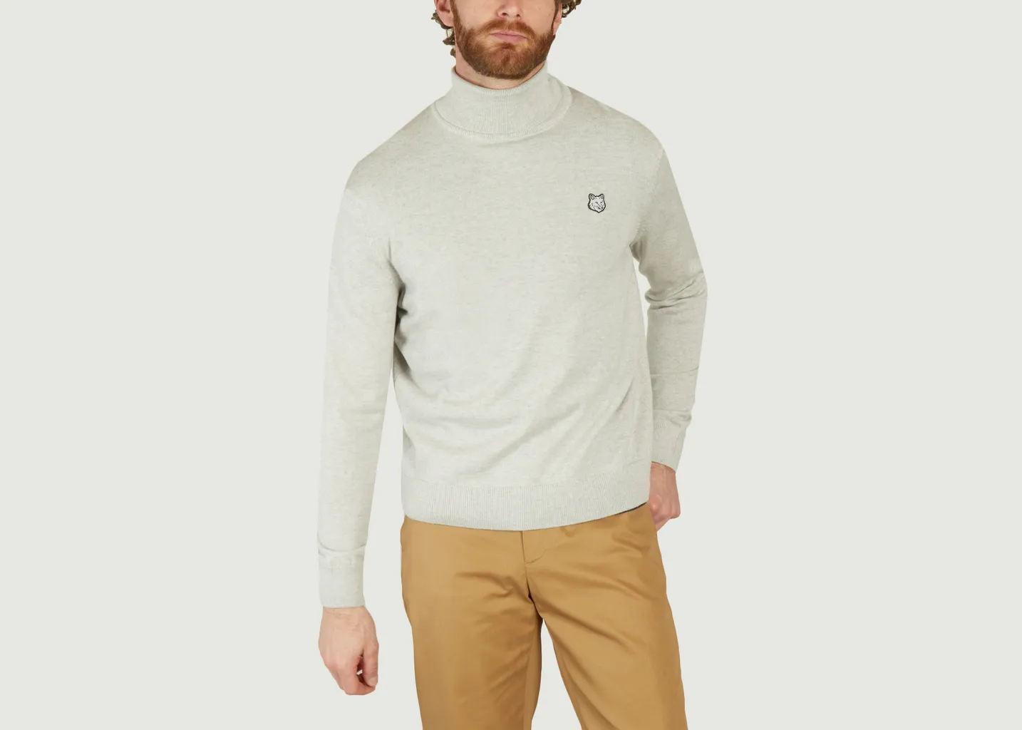 Cardigan Fox Head Patch Maison Kitsuné