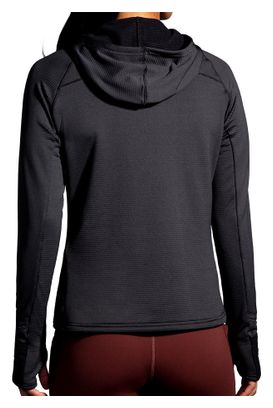 Haut à capuche thermique Brooks Notch Thermal Hoodie 2.0 Noir Femme