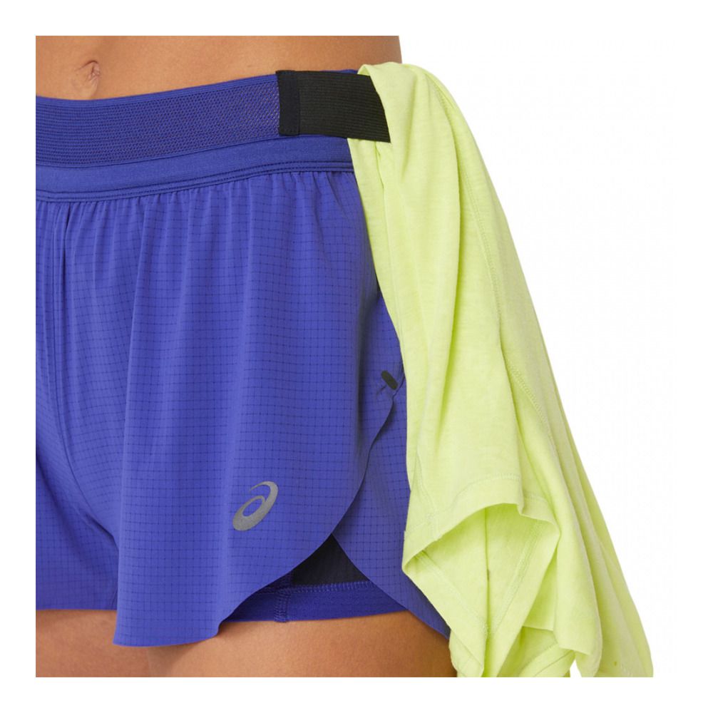 Asics METARUN SPLIT - Short Femme eggplant