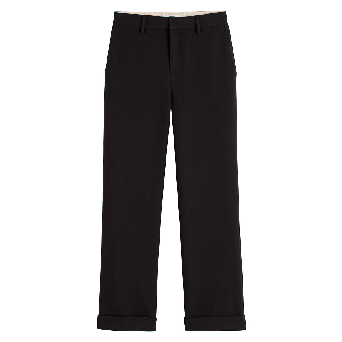 COLEÇÃO LA REDOUTE<br>Calças retas forradas em poliviscose