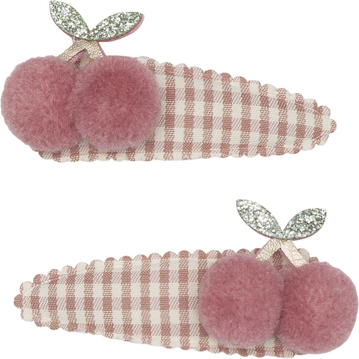Mimi & Lula Mimi & Lula - 2 hårspænder - Gingham Cherry Tulip
