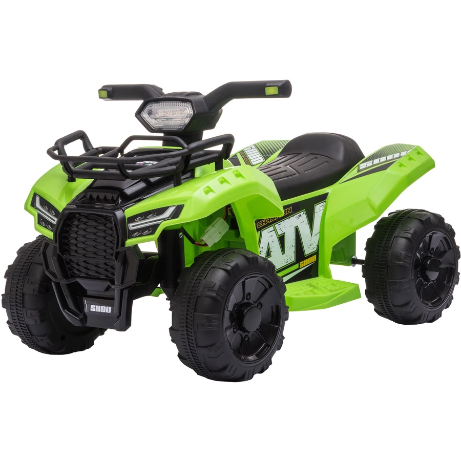 HOMCOM Elektroquad 6V Akku Elektroauto LED Frontlicht grün