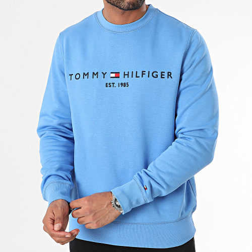Sweat Crewneck Tommy Logo 1596 Bleu Clair