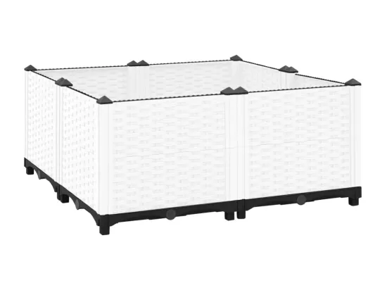 Jardinière bac lit surélevé grise 80 x 80 x 38 cm 02_0039246