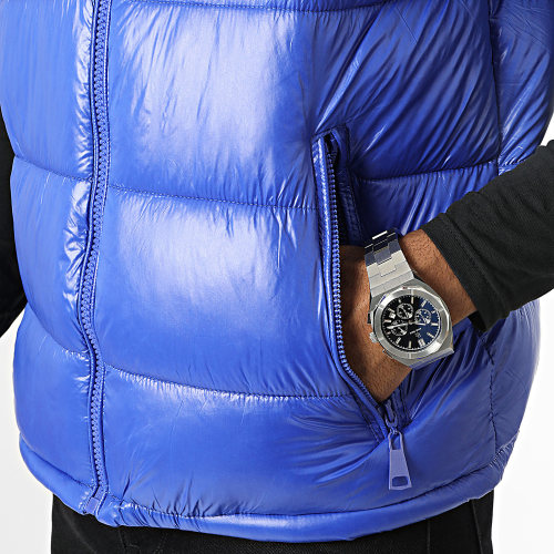 Doudoune Capuche Sans Manches Bleu Roi