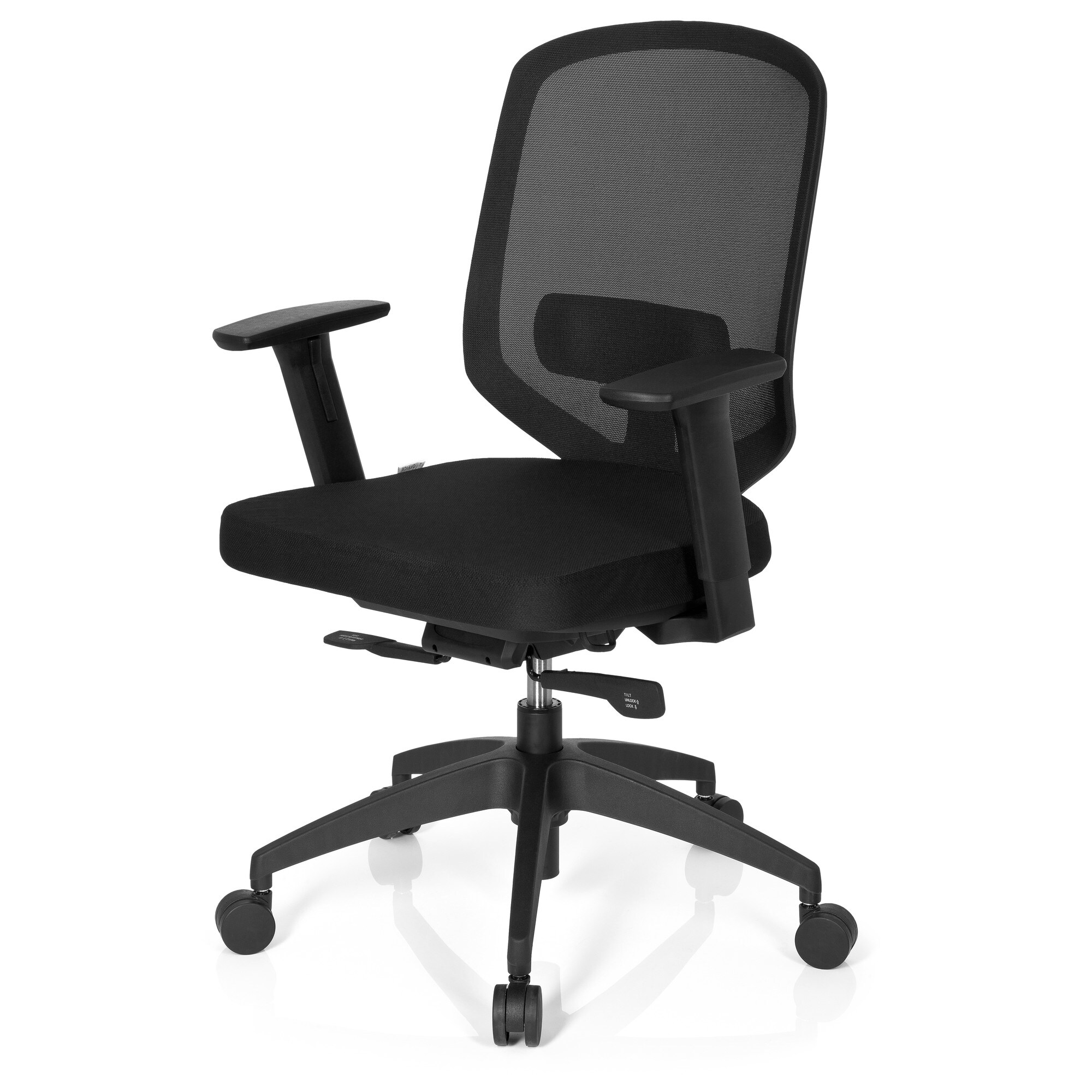 Profi Bürostuhl DELIGHT PRO Stoff/Netzstoff mit Armlehnen (höhenverstellbar) hjh OFFICE