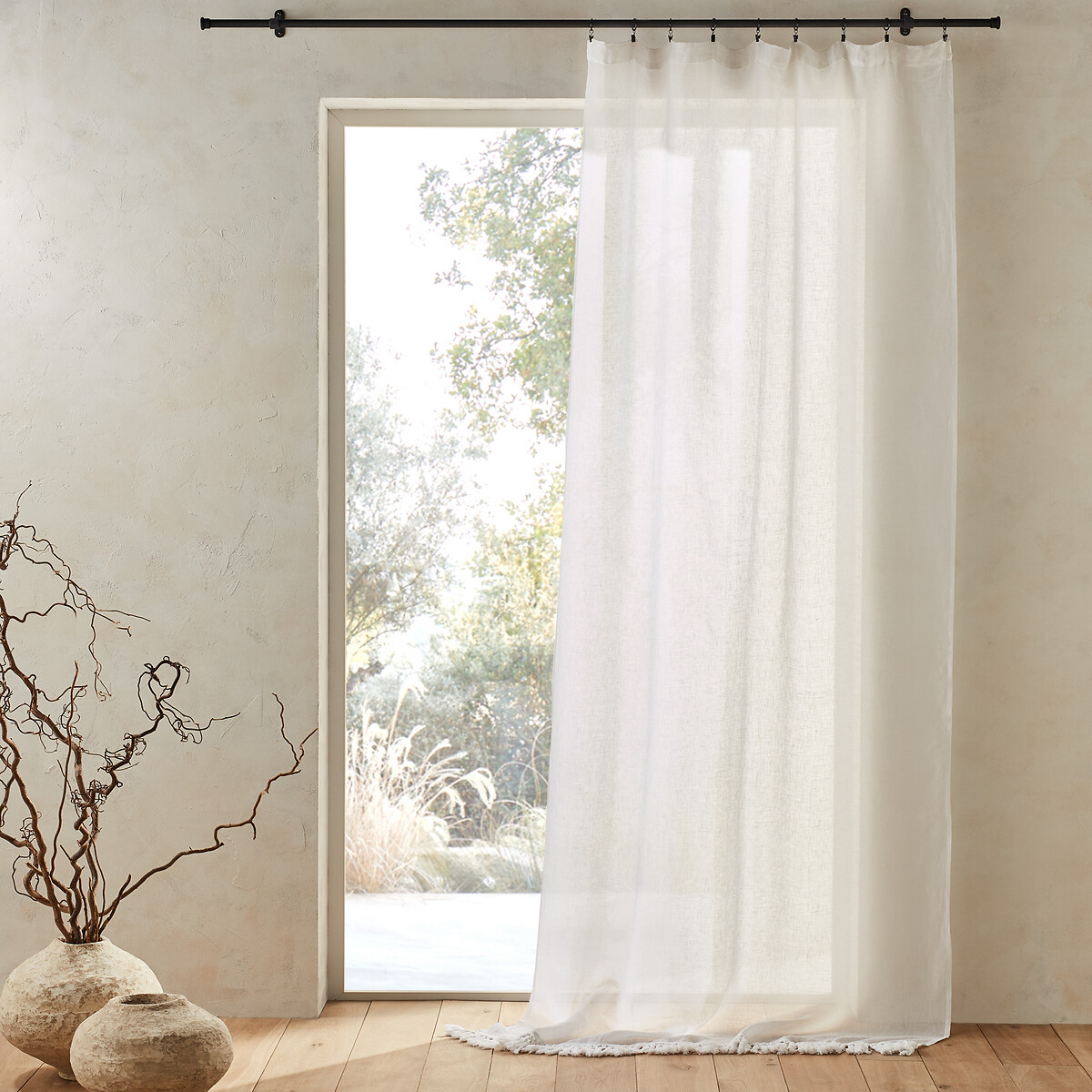 AM.PM<br>Cortina de vidro em gaze de linho, Elphir