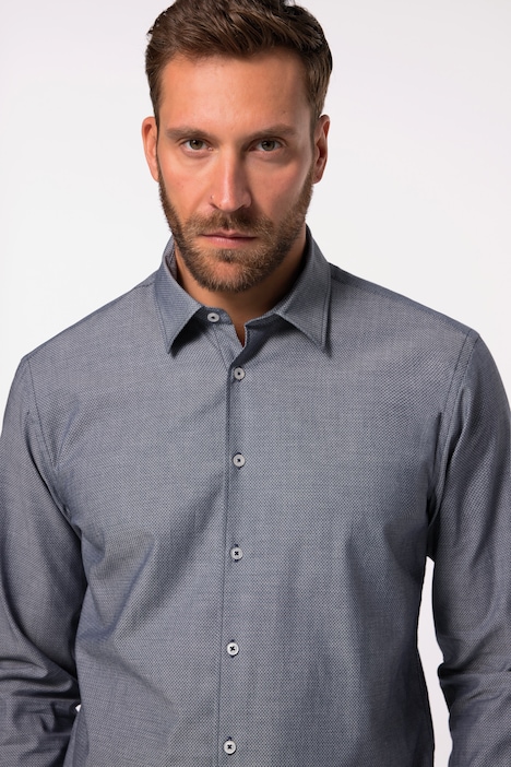 Businesshemd, Langarm, Minimal-Print, Kentkragen, Modern Fit, bis 8 XL