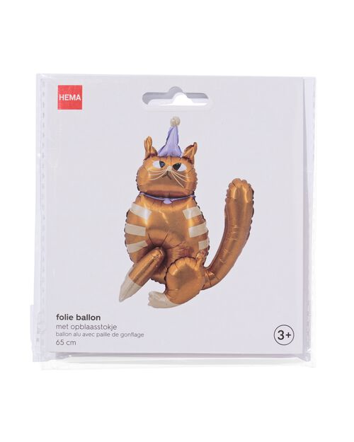 ballon aluminium 3D chat 65 cm