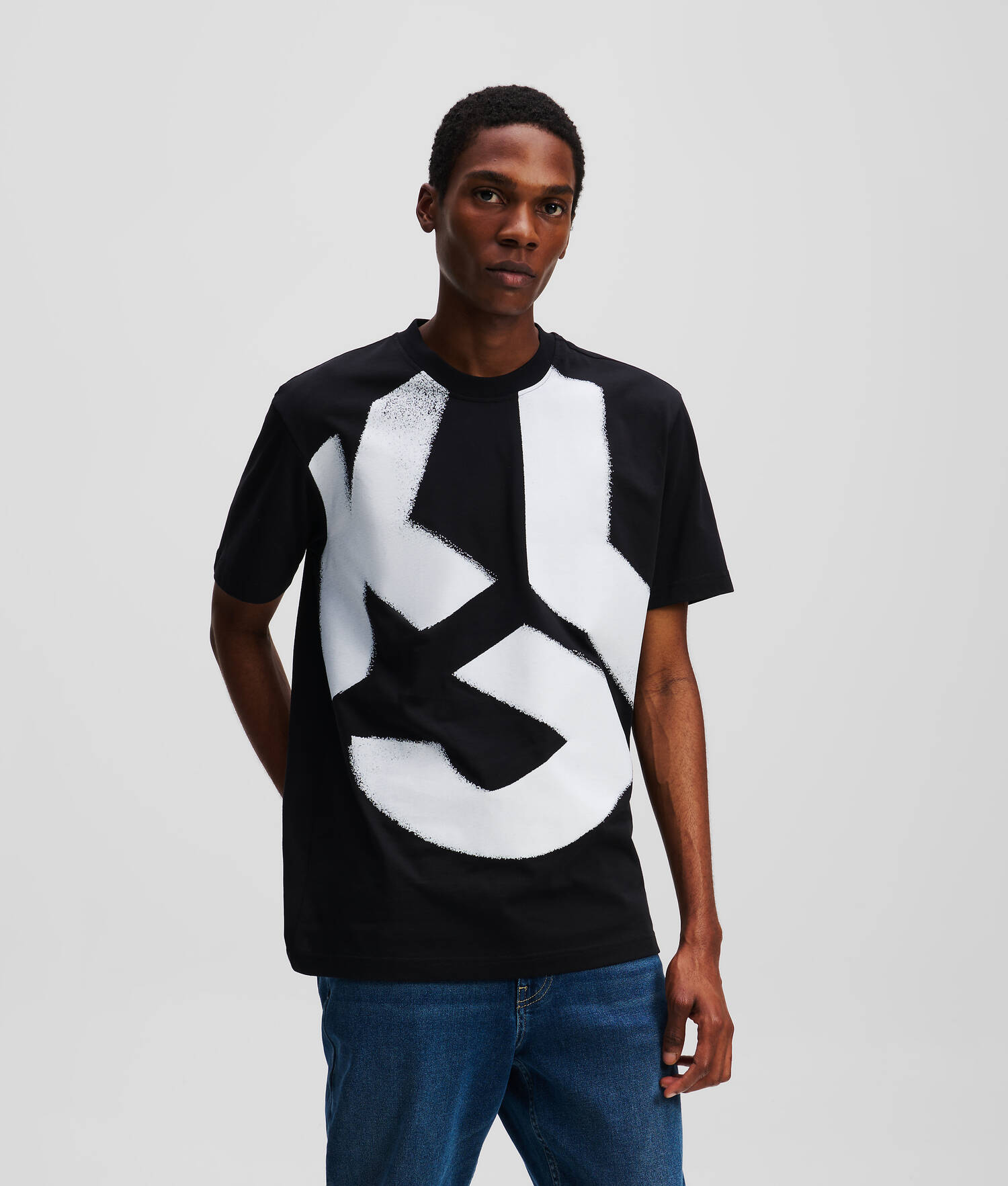 T-SHIRT EFFET DÉLAVÉ KLJ MONOGRAM
