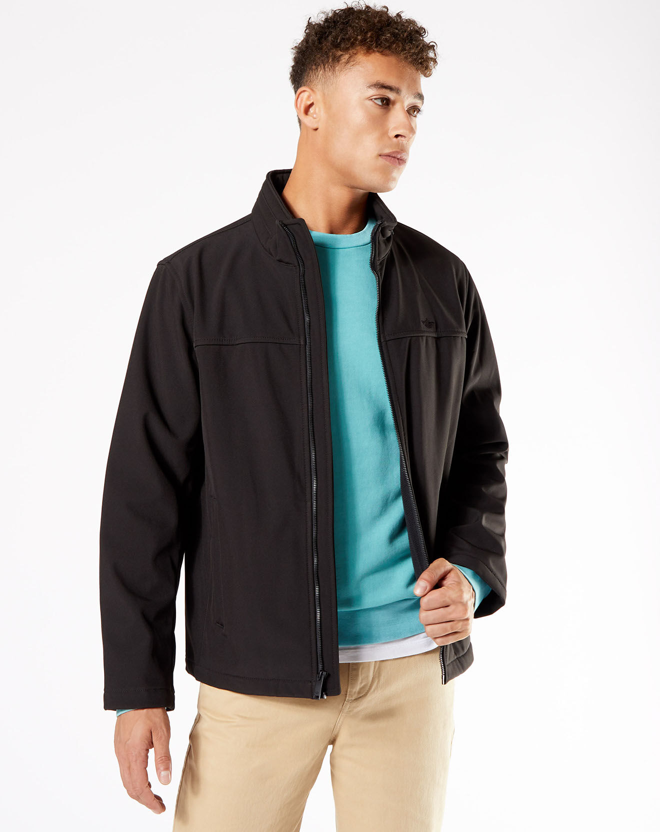 Dockers Veste Full Zip Standcollar noire