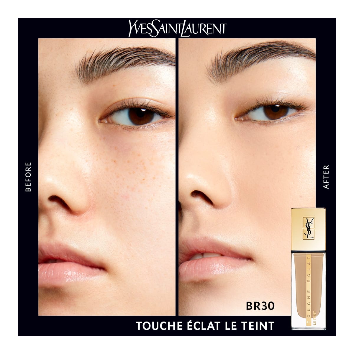 YVES SAINT LAURENT Touche Éclat Le Teint Fond de teint hydratant &  tenue 24H, naturel &  lumineux