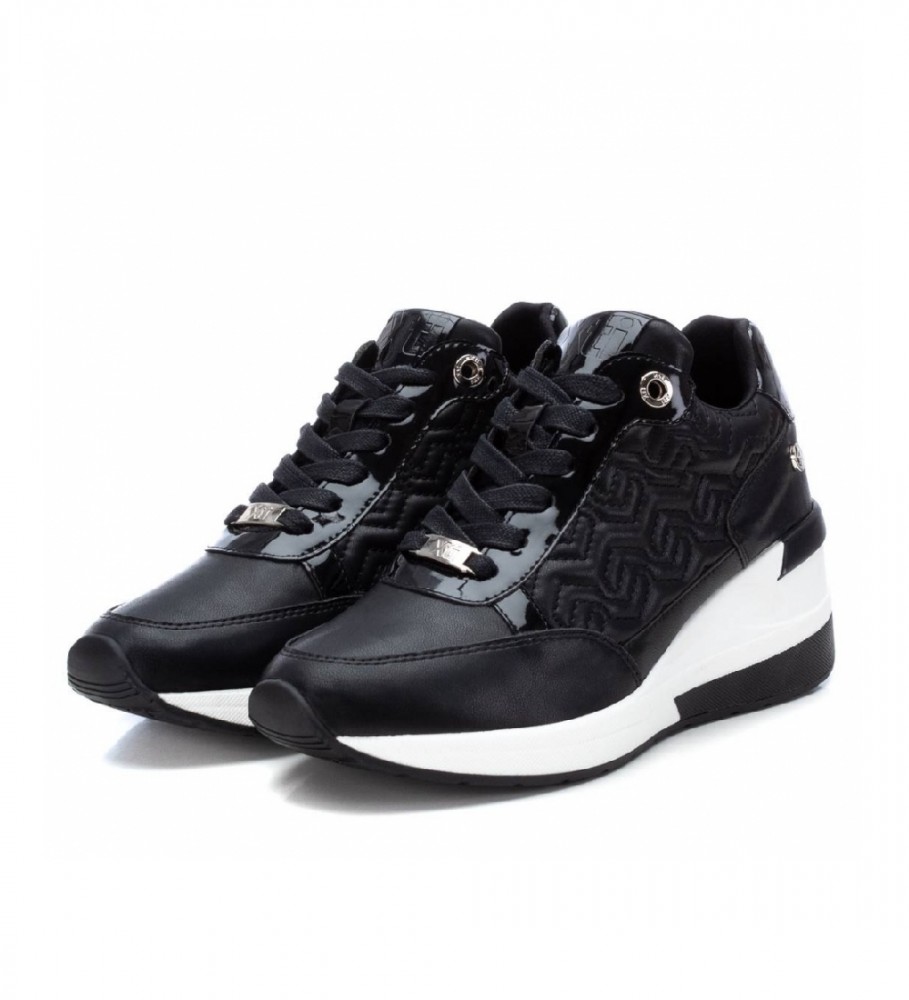 Tênis Xti 140050 Preto - Altura do Salto Anabela: 7cm -
