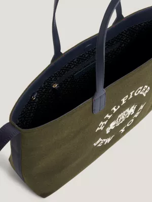 Bolsa de lã com logo icônico