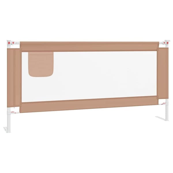 vidaXL Sengehest småbarn gråbrun 190x25 cm stoff
