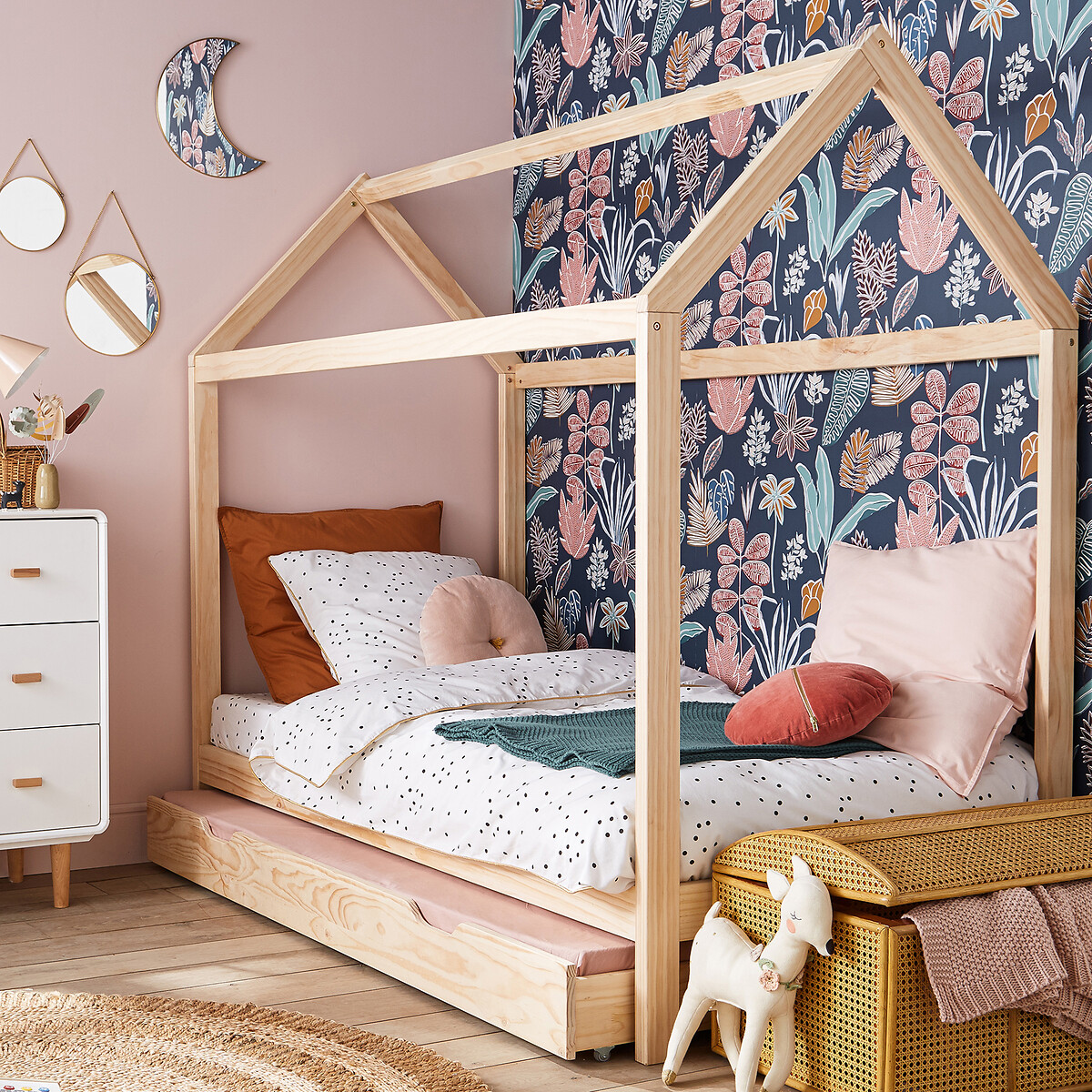LA REDOUTE INTERIEURS<br>Cama cabana em pinho maciço, Archi