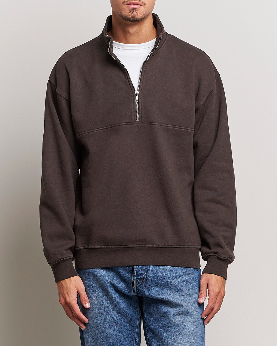 Colorful Standard Classic Organic Half-Zip Coffee Brown