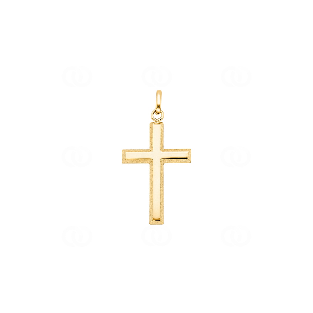 Anhänger 750/18 K Gelbgold Kreuz 16x24mm